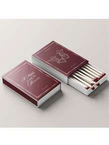 1-100张定制火柴盒标签 - 个性化火柴盒贴纸，可定制文字，情侣姓名贴纸，防水防晒火柴盒标签，情侣礼物，完美适用于订婚、婚礼、生日、派对装饰、婚礼回礼、节日装饰，高品质印刷，装饰标签，送给她的理想礼物，送给他的理想礼物，适合情侣、男朋友、女朋友、丈夫、妻子，非常适合生日派对、订婚派对、婚礼 - 多色1 - 查看 7