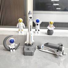Children's Launchable Rocket, Spacecraft Model, Astronaut Figurine, Suitable For Home & Car Decor, Easter, Christmas, New Year, Birthday Gifts - White - View 6