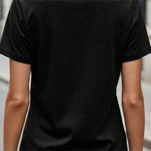 Women's Vintage 1983 Retro Stylish Printed T-Shirt/Blouse, 100% - màu đen - Xem 2