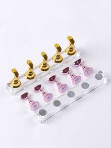 亚克力美甲练习架，美甲棋盘式指甲板展示架，美甲板展示架，亚克力底座，美甲练习架，美甲展示架，指甲板支架 - 彩色 - 查看 2