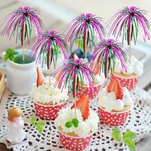 200 que xiên cocktail, que xiên bánh cupcake bằng dây kim loại sáng bóng, que xiên bánh hình pháo hoa sáng tạo, que xiên trái cây, que trang trí bánh cupcake giấy, que xiên trang trí bánh sinh nhật 9 inch, que xiên cocktail, trang trí Giáng sinh, tiệc mừng em bé, tiệc sinh nhật. - Nhiều màu - Xem 3