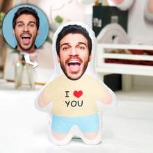 Almohada personalizable con foto, almohada de paloma, adecuada para fiesta de cumpleaños, Día del Padre, Día de la Madre, Halloween, Navidad, Nochebuena, San Valentín, cumpleaños, día personal, Día de los Veteranos, Acción de Gracias, Pascua, Día de los Inocentes, Carnaval, Vuelta al cole, Día Nacional, etc. - Interior rosa - Ver 3