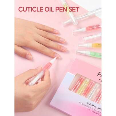  PEACECOLOR Juego de 1/8/16 bolígrafos de aceite para el cuidado de las uñas, tratamiento nutritivo de uñas con bolígrafo de aceite, previene la piel seca y las uñas encarnadas, apto para uso doméstico y salón, excelente regalo de aseo