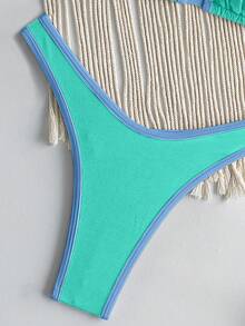 RWX VEST Triangle Bikini With Contrasting Trim And Adjustable Tie 2025 XX574 - Celeste - Ver 2