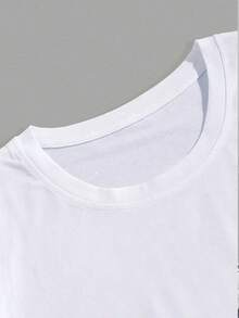 Women's No Doubt Tragic Kingdom Band Crop Tee Shirt Exposed Navel T-Shirt , Women's New Summer Casual Crew Neck Pure Cotton Short-Sleeved T-Shirt, Crop Top Tees Y2K Street Style, Suitable For Spring Mother's Day, Summer St. Patrick's Day Gift Choice, New Year Gift Party, And Essential Gift For The Start Of School Season., Crop Top Tees Y2K Street Style, Suitable For Spring Mother's Day, Summer St. Patrick's Day Gift Choice, New Year Gift Party, And Essential Gift For The Start Of School Season. - trắng - Xem 4
