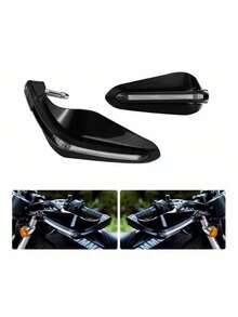 2 Pieces Motorcycle Handguards With LED Light, Universal Motorcycle Armrest Light, Motorcycle Handlebar Cover With LED Light - A - 查看 6