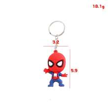 8 pièces/set Porte-clés accessoires Marvel version Q, porte-clés 3D Spider-Man, pendentif figurine de fermeture éclair de dessin animé. Cadeau pour le Nouvel An, la Saint-Valentin, Pâques (style aléatoire) - Multicolore - Voir 6