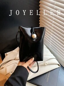 A Fashionable, Simple And Exquisite Pearl Mobile Phone Crossbody Bag, A 2026 New Model Women's Crossbody Bag - Black - View 2
