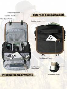 NEWHEY Professional DSLR/Mirrorless Camera Crossbody Bag, Small Camera Bag With Customizable Dividers, Tripod Holder And Rain Cover, Suitable For Photographers Travel Use - Multicolor - View 5