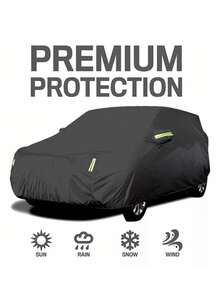 Funda universal para coche con tiras reflectantes completas para protección solar, protección UV y resistencia a arañazos,a prueba de polvo, impermeable - A - Ver 3
