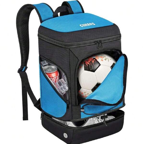 Soccer Backpack,Soccer Bag With Ball Holder,Sport Equipment Bags Water Resistant Includes Separate Cleat Fit Basketball Volleyball Football,41466658