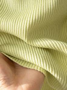 2-In-1 Knit Short Sleeve T-Shirt, Women Summer Lightweight Design Cinched Waist Top - Green - View 10