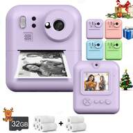 Cámara de impresión instantánea, cámara digital para niños, cámara de impresión instantánea, cámara para niños - Incluye tarjeta de almacenamiento de 32GB y 3 rollos de papel fotográfico. Tiene funciones de foto, video, DIY y juego, también es un gran regalo de juguete para Navidad y Año Nuevo. - Regalo de vuelta a clases