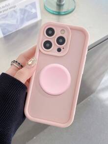 粉色支架砂岩手机壳，兼容苹果17 Pro Max/16/15/14/13/12/11，防摔保护套 - 粉色 - 查看 4