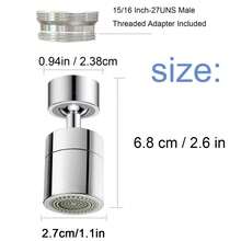 1 cái Bộ nối dài vòi bếp xoay 720 độ, phun hai chế độ, có chức năng tiết kiệm nước, gắn vào bồn rửa, vòi lọc đa năng, dễ lắp đặt cho nhà bếp, phòng tắm, nhà cửa, vệ sinh, rửa sạch, chống bắn nước, đầu xoay linh hoạt, khớp nối kim loại, phụ kiện thay thế - Một cỡ - Xem 5