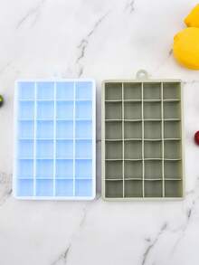 1pc Silicone Ice Cube Tray With Lid, Square Ice Cube Mold With 24 Cavities, Suitable For Cocktails, Chocolate, Juice - Multicolor - View 7
