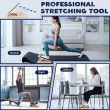 Slant Board For Calf-Stretching - Wooden Incline Wedge Stretcher For Squats, Foot & Ankle Mobility, Portable Fitness Equipment, Balance Block For Heel Stretch - 木頭 - 查看 4