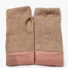 Women's Autumn/Winter Long Fingerless Gloves, Knitted Wool Thick Thermal Lined Warm Arm Sleeves - Multicolor - View 9