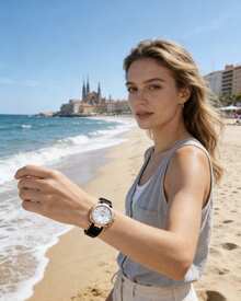 Marvin Watches For Women Wristwatch Female Swiss Quartz Movement Luxury Gift Ladies Dress Watch In Stainless Steel With Leather Band And Sapphire Glass Dial,50M Waterproof - Gold - View 4