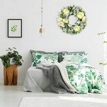 Artificial Spring Wreaths For Front Door 18 Inch Peony Wreath Summer Wreath With Peony Flower For Front Door Indoor Outdoor Wedding Home Wall Window Festival Decoration - B - 查看 5