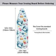 可拆卸印花加厚熨衣板罩 熨衣架罩 耐用通用加厚款 重型耐热 - 多色 - 查看 9