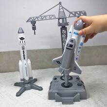 航天器火箭发射器（手动发射火箭）航天飞机玩具。孩子们喜爱的航天器玩具礼品模型，适合作为儿童生日礼物。 - 彩色 - 查看 6