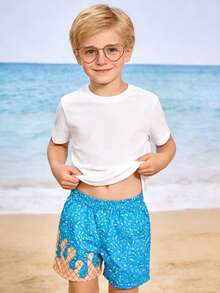 Boys' Shorts, Ice Cream Color Scheme, Casual Style For Spring And Summer, Suitable For Outdoor Everyday Wear, Birthday Gift, Holiday Gift, Easter And St. Patrick's Day Gift. - Multicolor - View 6