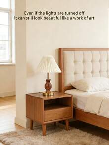 1 pieza Lámpara de mesa decorativa con textura de madera, adecuada para sala de estar, estudio, habitación de hotel, campamento al aire libre, regalo de Eid, dormitorio, lectura, estudiante, niños, decoración, luz nocturna para embarazadas, luz con sensor, lámpara de rincón de oración, estilo italiano, minimalista, estilo chino, estilo francés, estilo árabe moderno, diseño islámico minimalista, estilo mixto Oasis - Multicolor - Ver 7