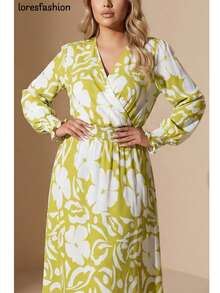 Women Short Dresses - Lime Green - View 3