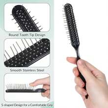 Professional Wig Install Kit With Wig Cap, Vent Brush, Paddle Brush, And Wide Tooth Comb – 4-In-1 Hair Styling Tools For Wig Application, Detangling, And Smoothing - View 4