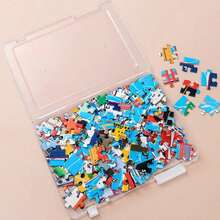 1pc File Storage Box, Puzzle Storage Box Toy Organizer, Transparent Double Lock Plastic File Box, Dust-Proof Home Storage Box For Documents, Certificates, Puzzle Tray, Puzzle Storage, Puzzle Organizer, Better Classify And Store Patterns, Shapes And Colors, Transparent Assembly Toy Packaging Box For Adults And Children, New Year And Valentine's Day Gift - Multicolor - View 7