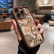 Funda de Teléfono con Patrón Vintage de Flor de Jesús para iPhone 16 15 14 Pro Max 13 12 11 XR XS Plus, a Prueba de Golpes, Protección Completa para la Cámara, Duradera, Delgada, de Silicona, Multicolor - Negro - Ver 10