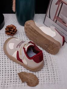 1 Pair Unisex New Low-Top Sneakers, Soft Sole Non-Slip Casual Toddler Shoes, Fashion Versatile Student Running Shoes, Suitable For Spring, Summer, Autumn, Winter - Red - View 6