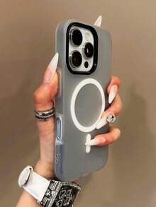 适用于 17/17 Pro Max，果冻磁吸磨砂二合一手机壳，亲肤保护套，兼容 Apple 16 - 黑色 - 查看 11