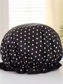 1pc Reusable Waterproof Elastic Shower Cap For Women, Suitable For Long Hair, Home Bathroom Decor, Autumn, Back To School - Multicolor - View 12