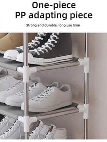 Foldable Shoe Rack For 27 Pairs, 9 Tiers, Stainless Steel Shoe Organizer Rack, Easy Assembly, Sturdy, Practical Home Shoe Organizer, Space-Saving Plastic Shoe Rack, For Storing And Keeping Shoes - 7th Floor - View 3