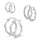 Juego de 3 pares de aros (13 mm, 15 mm y 20 mm)