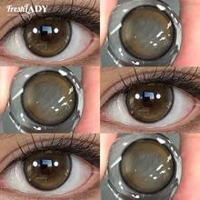 FRESH LADY FreshLady 1 cặp kính áp tròng 14.2mm màu nâu tự nhiên trang điểm hằng ngày đi chơi tiệc lễ hội - Rỉ Nâu - Xem 5