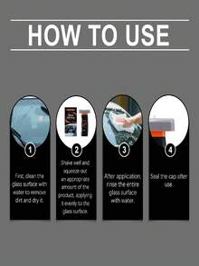 Homonth 玻璃防雾清洁刷，挡风玻璃后视镜水渍污垢清洁，抛光增亮 - 液體 - 查看 2