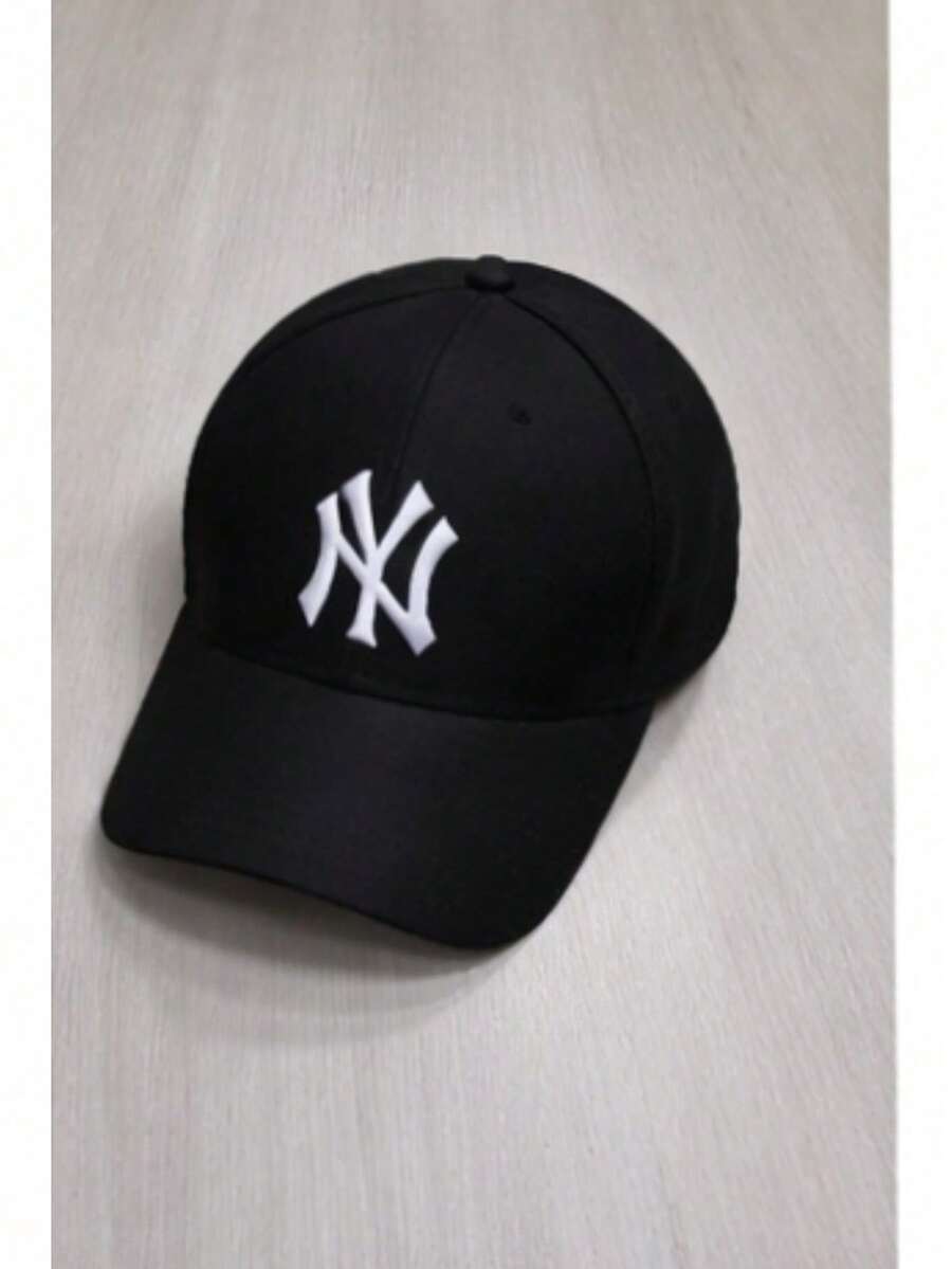 Curved Brim Cap, Urban Style, Adjustable – Unisex Casual Streetwear - 黑與白 - 查看 1