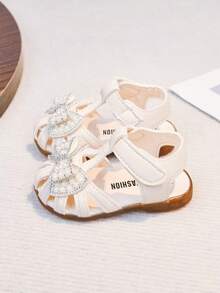 1 Pair Summer New Baby Sandals, Soft Sole Anti-Slip Closed Toe Infant Toddler Shoes - White - View 2