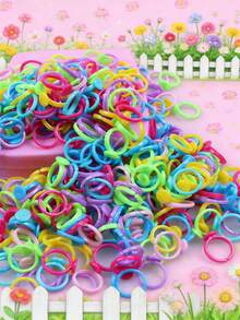 50/100/150/200/300/500/1000pcs/Pack Plastic Round Base Blank Suitable For DIY Jewelry Making Supplies, Craft Materials Accessories - Ring Setting - View 2