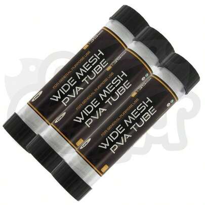 Fishing PVA Tubes Carp Set Of 3 X 7m X 35mm Mesh Fast Dissolving Free Plunger