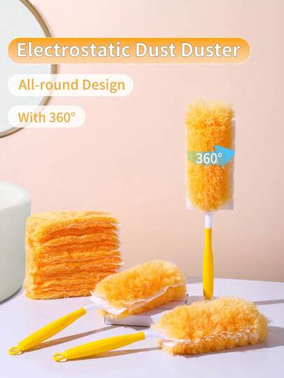 20/10 paquete de paños de microfibra, precipitadores electrostáticos, fácil eliminación de polvo de electrónicos, muebles, persianas y ventiladores de techo, suministros de limpieza, accesorios de limpieza