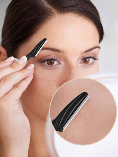 30pcs Exquisite Bagged Men's And Women's Facial Razors, Eyebrow Trimmers And Facial Hair Removers, Facial Hair Removal, Men's And Women's Facial Razors, Hair Trimming Tools, With Precision Sleeves, Hair Removers, Eyebrow Trimmers, Easy To Carry For Travel 1/3/6/12/24pcs (Pink)