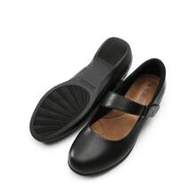 Women Mary Jane Flats, Hook Loop, Ankle Strap Flats Comfortable Casual Dress Shoes - 黑色 - 查看 4