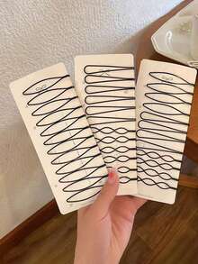 12pcs Multi-Style Invisible Hair Clips, Nape Hair Taming Clips, Black Metal Barrettes, Bun Fixing Clips, Invisible And Unobtrusive, Tame Flyaways, Essential For Commuting And Hairstyling - Black - View 4