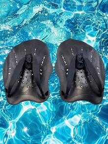 1 Pair Adjustable Swimming Hand Paddles - Suitable For Swimming Training, Unisex - Multicolor - View 3