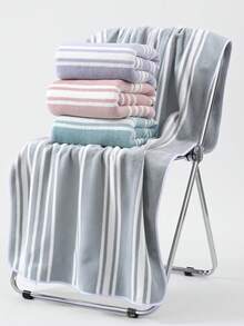 Toalla de baño/toalla de mano minimalista de felpa de coral, de unicolor, suave, absorbente y de secado rápido - Verde - Ver 3