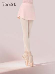 DonsGirl 1 pieza Falda de ballet con dobladillo curvo que levanta el trasero para mujer - Rosa Pálido - Ver 2